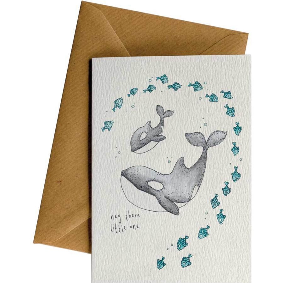 Eco Decor Friendsheep | Baby Orca (Hey There)-Greeting Card