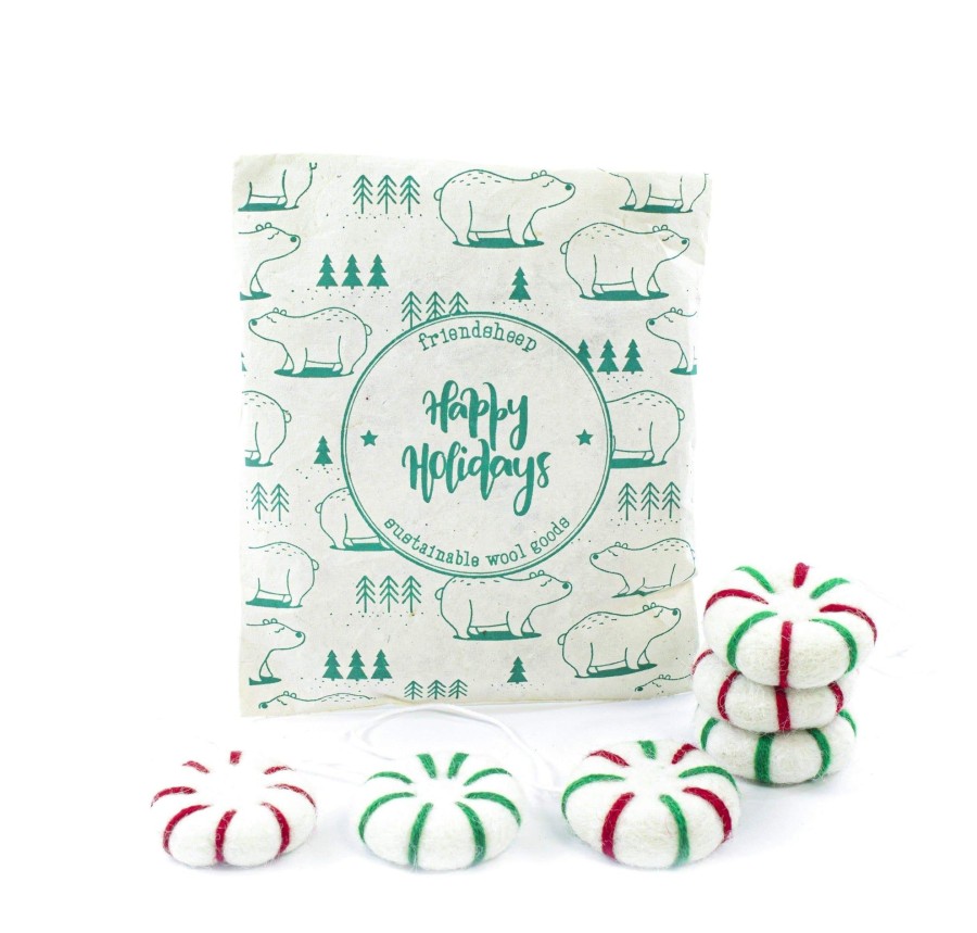 Eco Decor Friendsheep | Peppermint Eco Fresheners Ornaments-Whites-Set Of 6