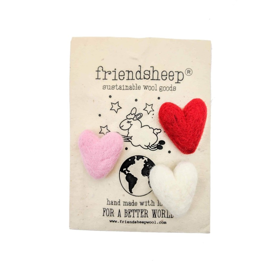 Eco Decor Friendsheep | Eco Fabric Fresheners-Pink Valentine-Set Of 3