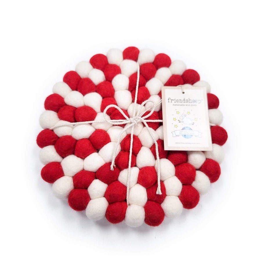 Eco Decor Friendsheep | Candy Cane Eco Coasters