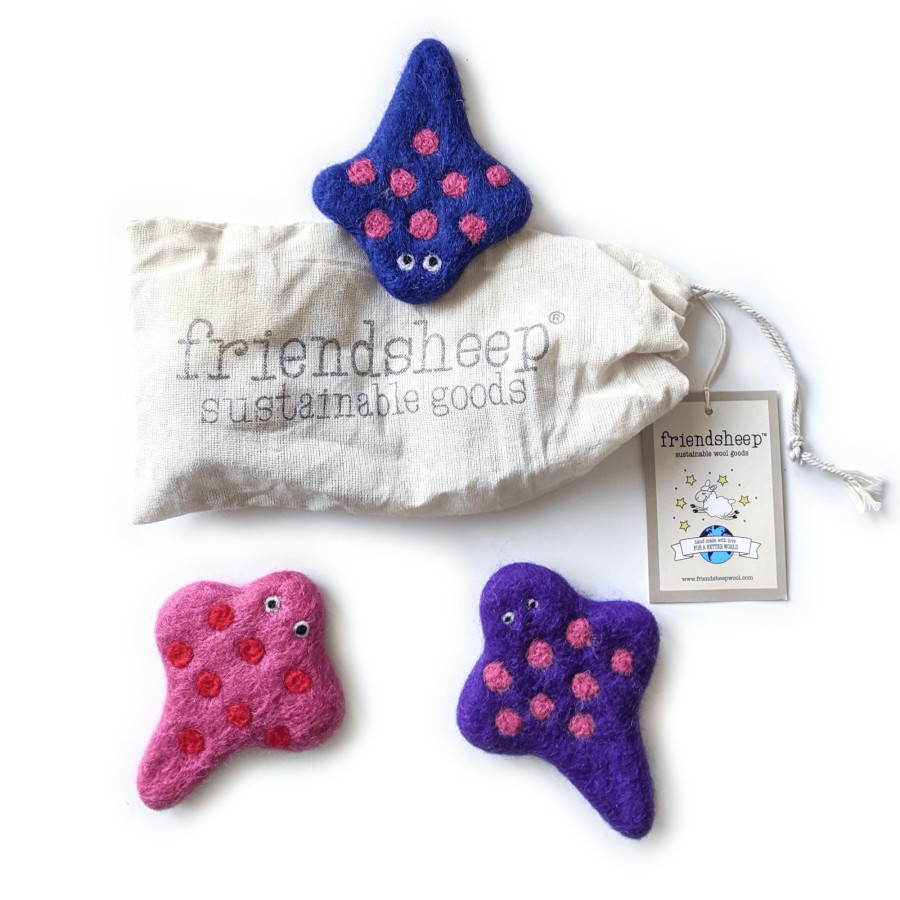 Eco Pets Friendsheep | Spotty The Stingray And Friends-Set Of 3-Blue