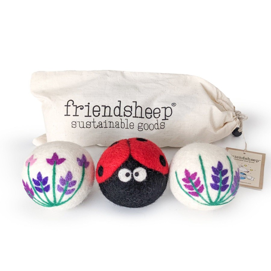 Eco Dryer Balls Friendsheep | Lavender Fields Ladybug