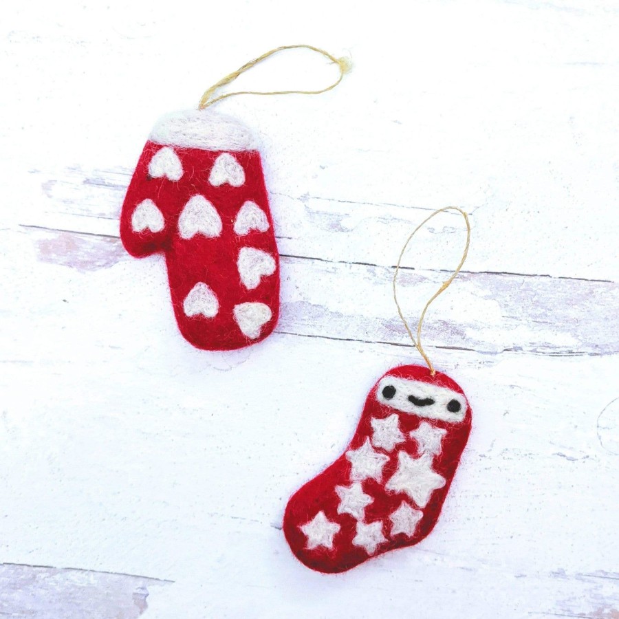 Eco Decor Friendsheep | Stocking And Mitten-Set Of 2