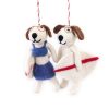 Eco Decor Friendsheep | Johnny And Tyler Surf Dog Eco Ornaments-Set Of 2