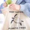 Unique Project Friendsheep | Keep The Sea Plastic Free (Turtle)-Organic Cotton Tote