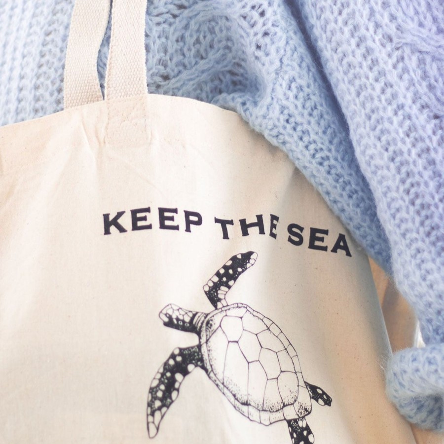 Unique Project Friendsheep | Keep The Sea Plastic Free (Turtle)-Organic Cotton Tote