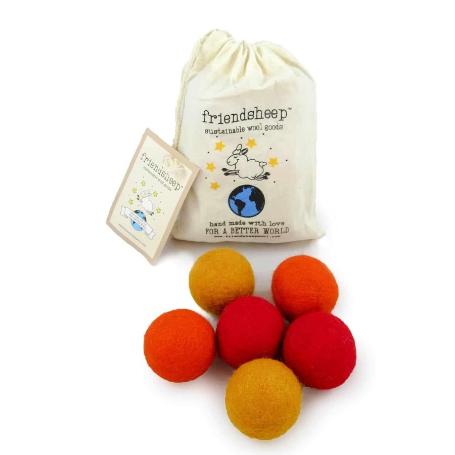 Eco Pets Friendsheep | Eco Toy Balls " Crush"-Set Of 6 Orange