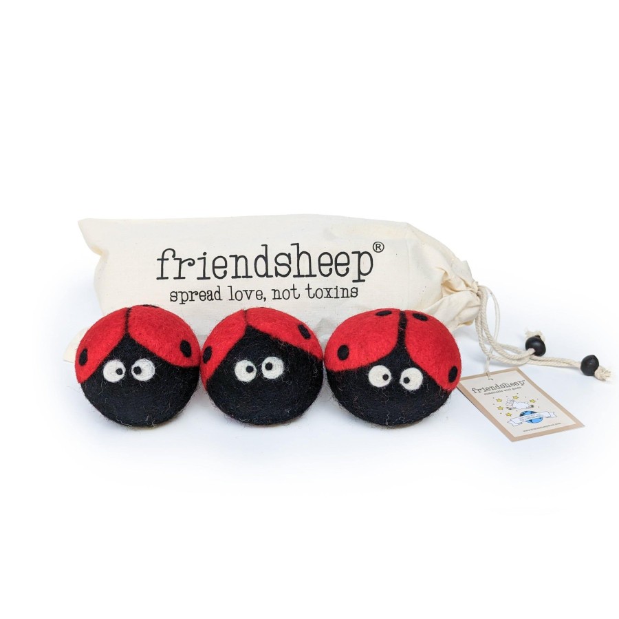 Eco Dryer Balls Friendsheep | Ladybug Trio