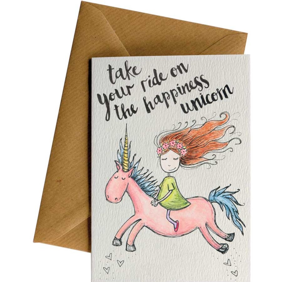 Eco Cards Friendsheep | Happiness Unicorn-Greeting Card