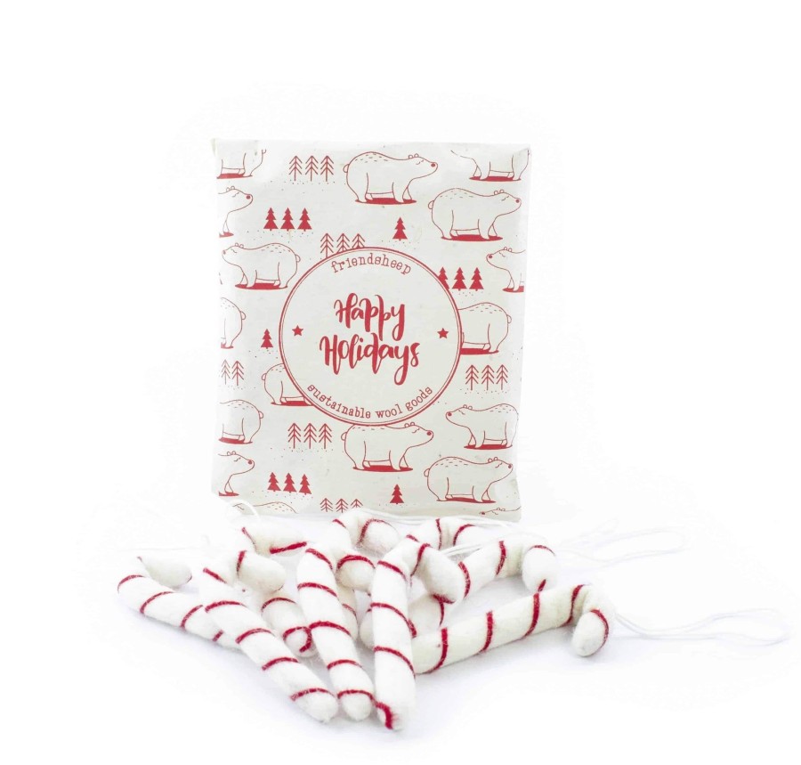 Eco Decor Friendsheep | Candy Cane Eco Freshener Ornaments-Classic