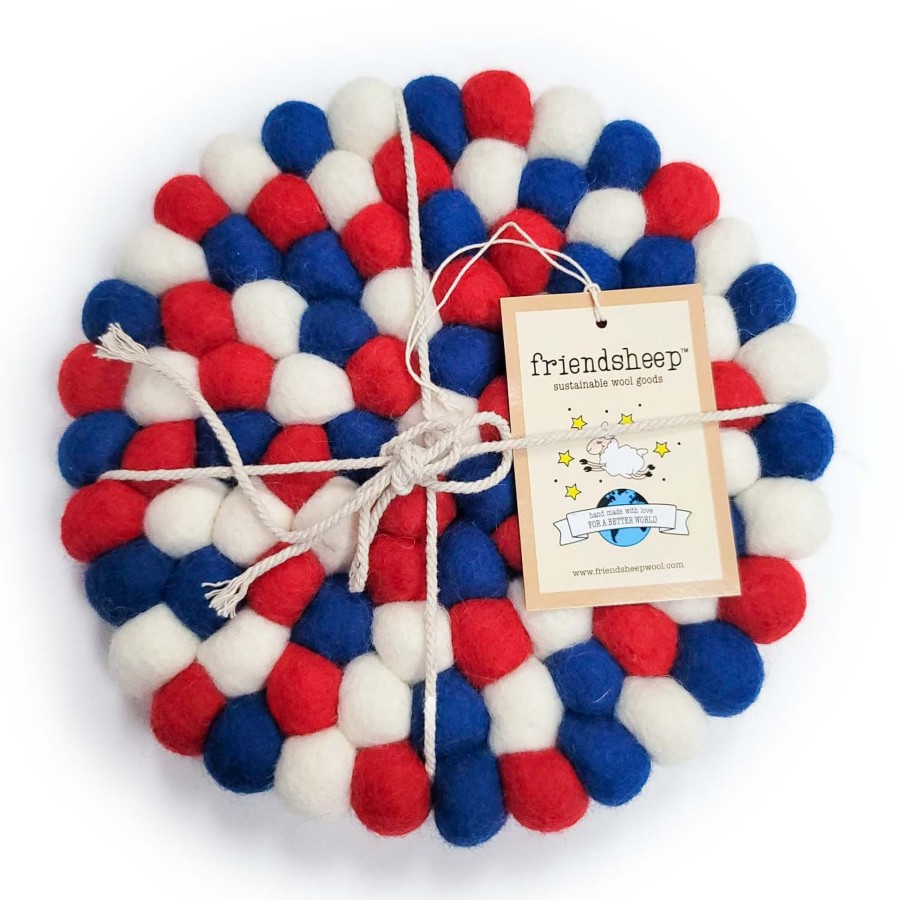 Eco Decor Friendsheep | Red White And Blue Eco Coasters