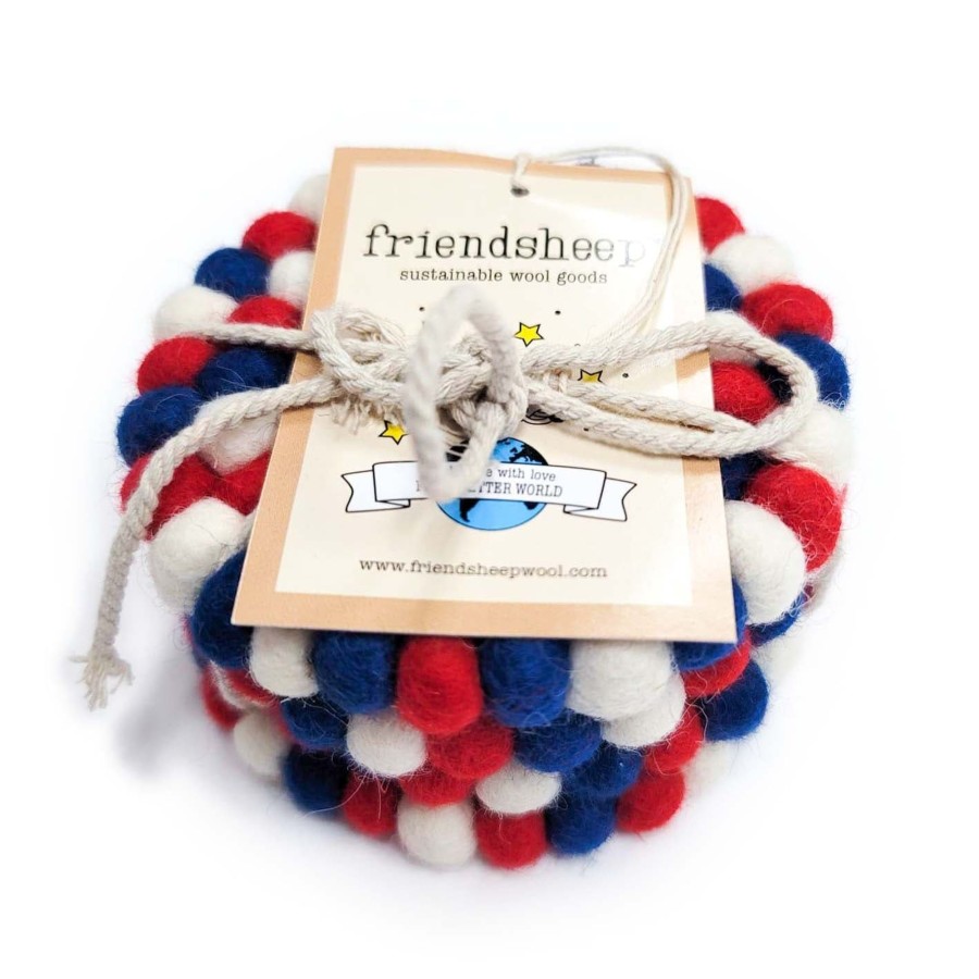 Eco Decor Friendsheep | Red White And Blue Eco Coasters