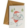 Eco Cards Friendsheep | Skating Santa-Greeting Card