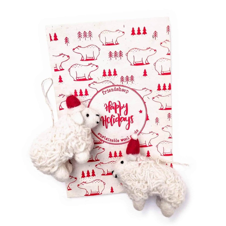 Eco Decor Friendsheep | Santa'S Sheep-Set Of 2