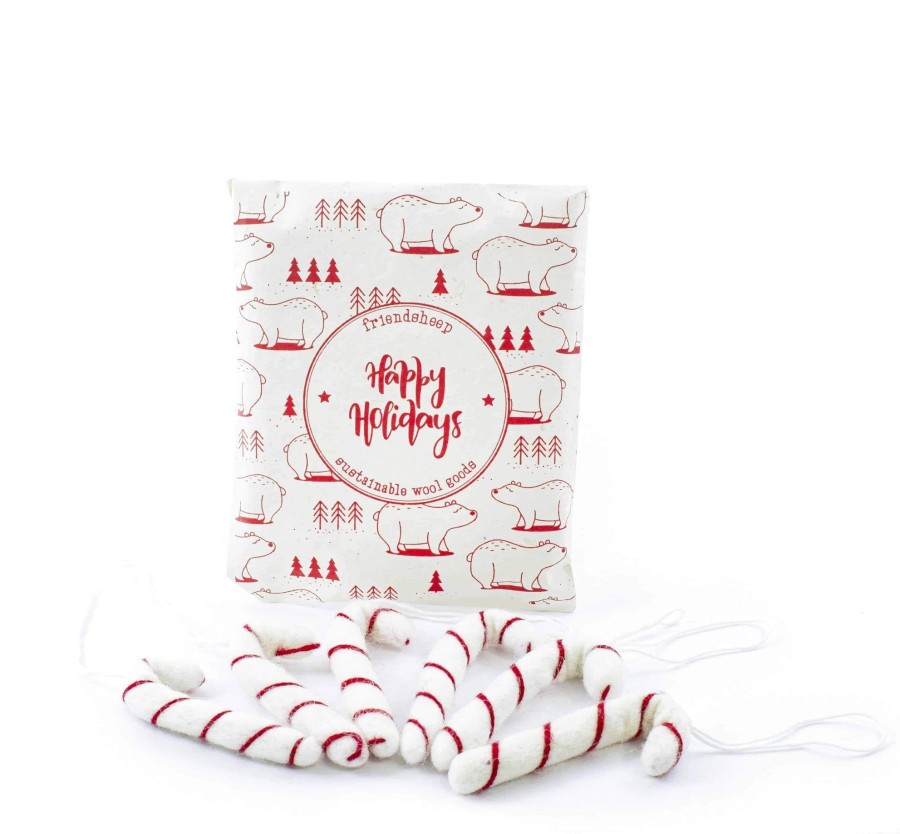 Eco Decor Friendsheep | Candy Cane Eco Freshener Ornaments-Classic