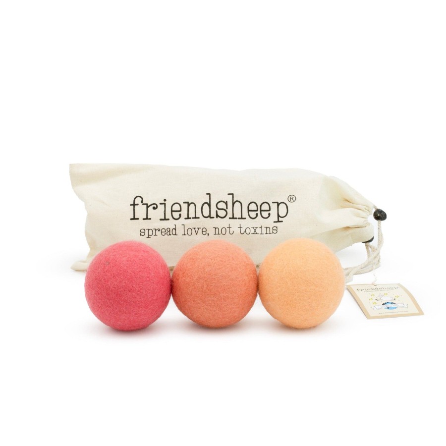 Eco Dryer Balls Friendsheep | Coral Ombre (Pink)