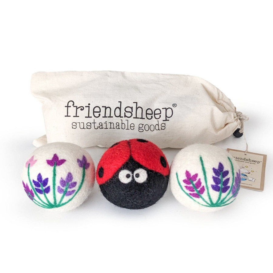 Eco Dryer Balls Friendsheep | Lavender Fields Ladybug