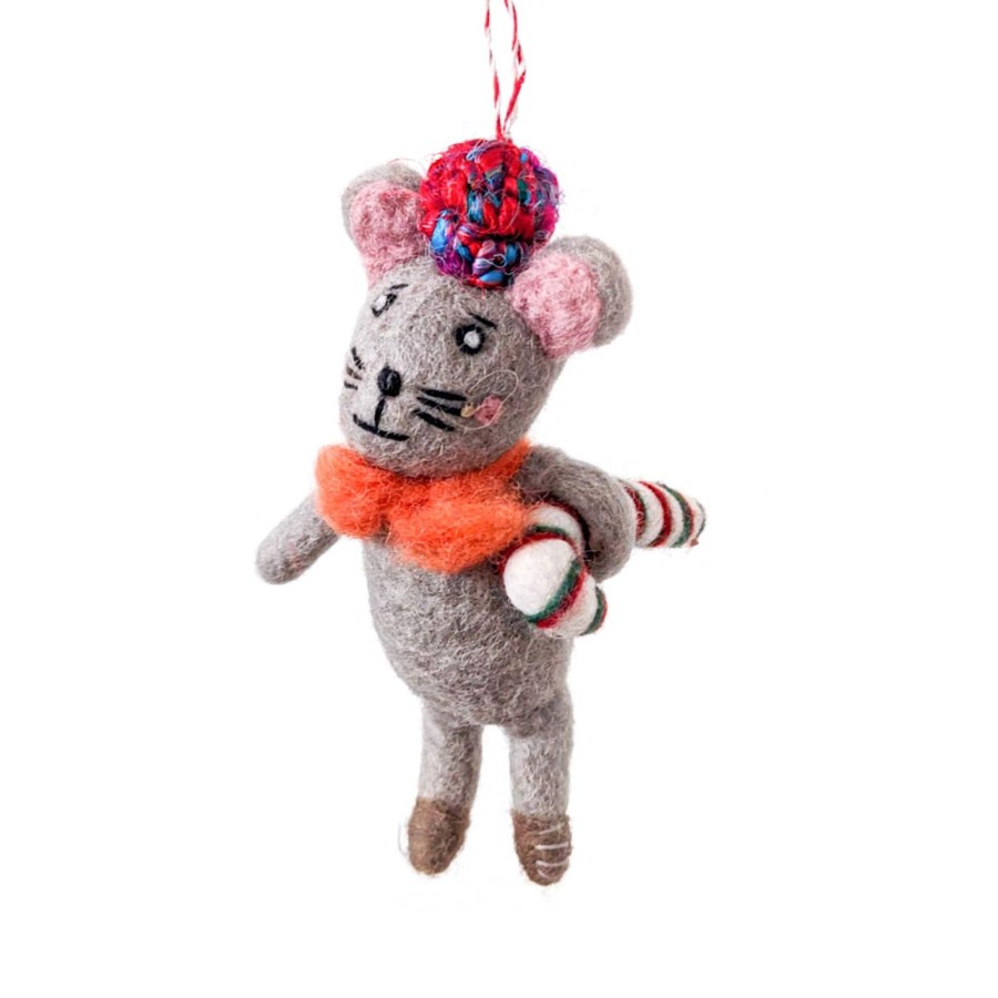 Eco Fresheners Friendsheep | Cesar The Candy Cane Mouse Eco Ornament