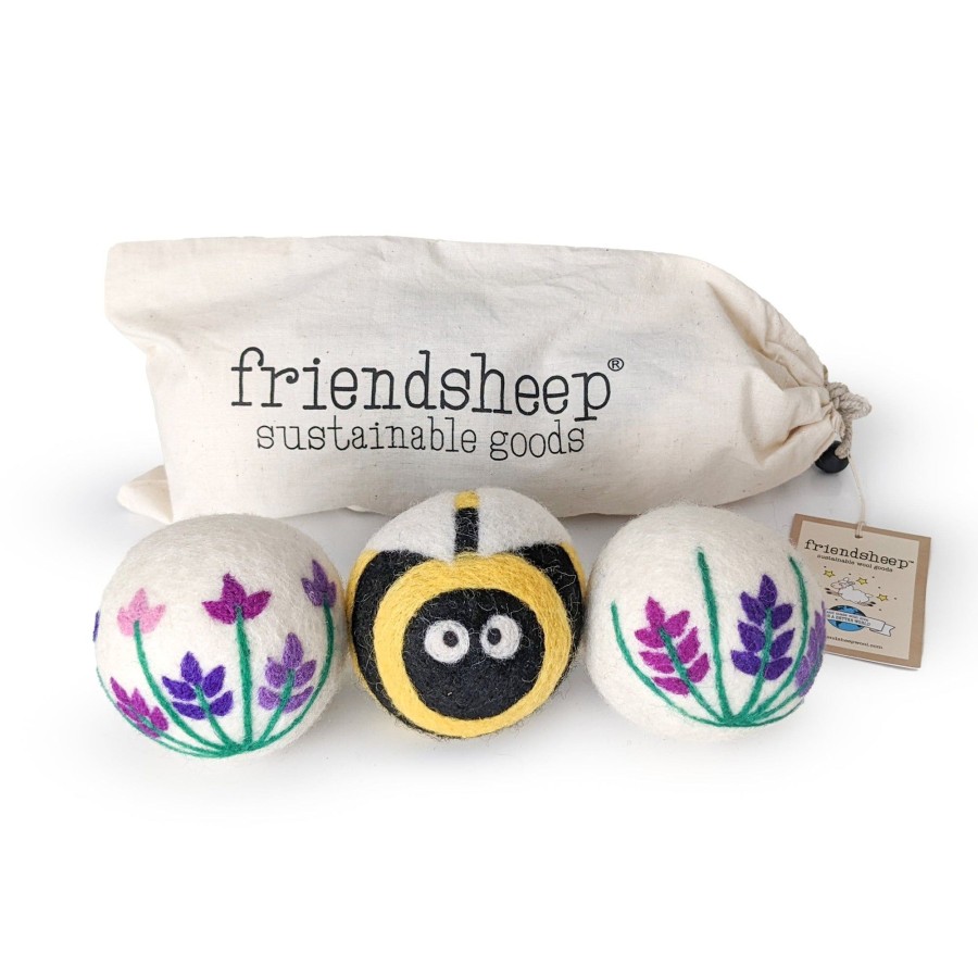 Eco Dryer Balls Friendsheep | Lavender Fields Bee