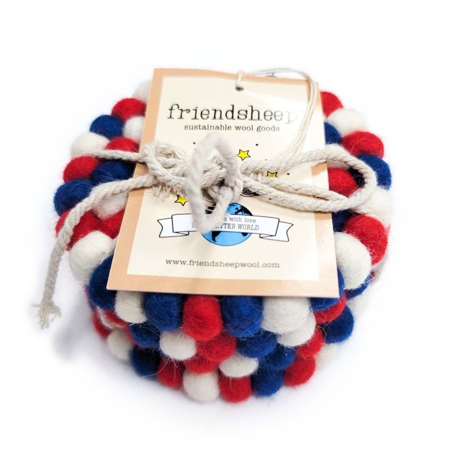 Eco Decor Friendsheep | Red White And Blue Eco Coasters