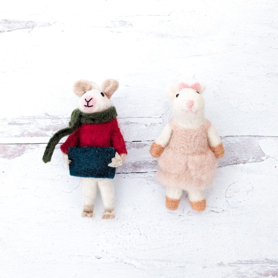 Eco Decor Friendsheep | Millie And Nelson Mouse Eco Ornaments