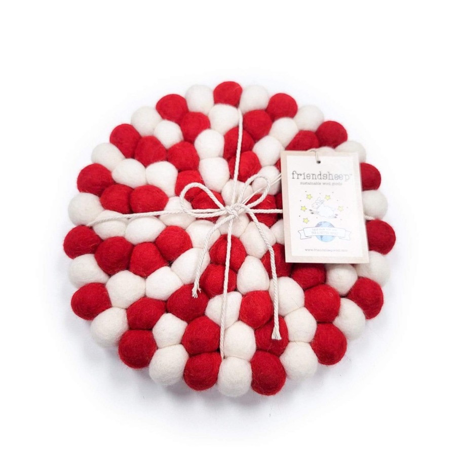 Eco Decor Friendsheep | Candy Cane Eco Coasters